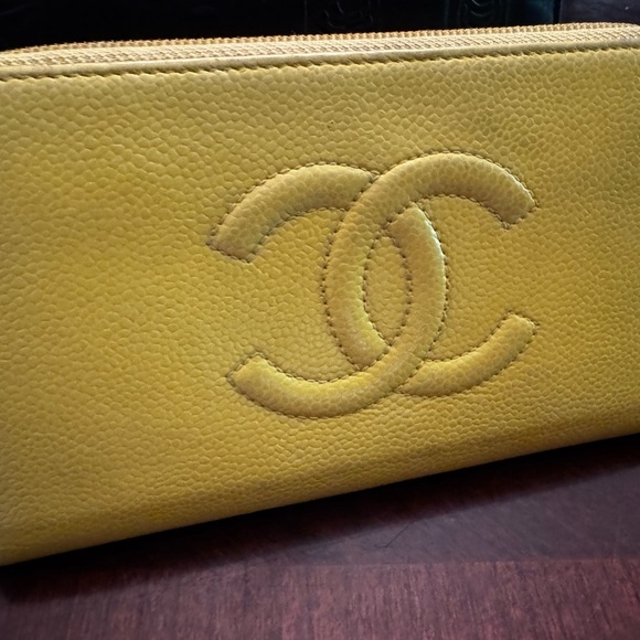 Chanel Yellow Leather Wallet - Picture 7 of 14